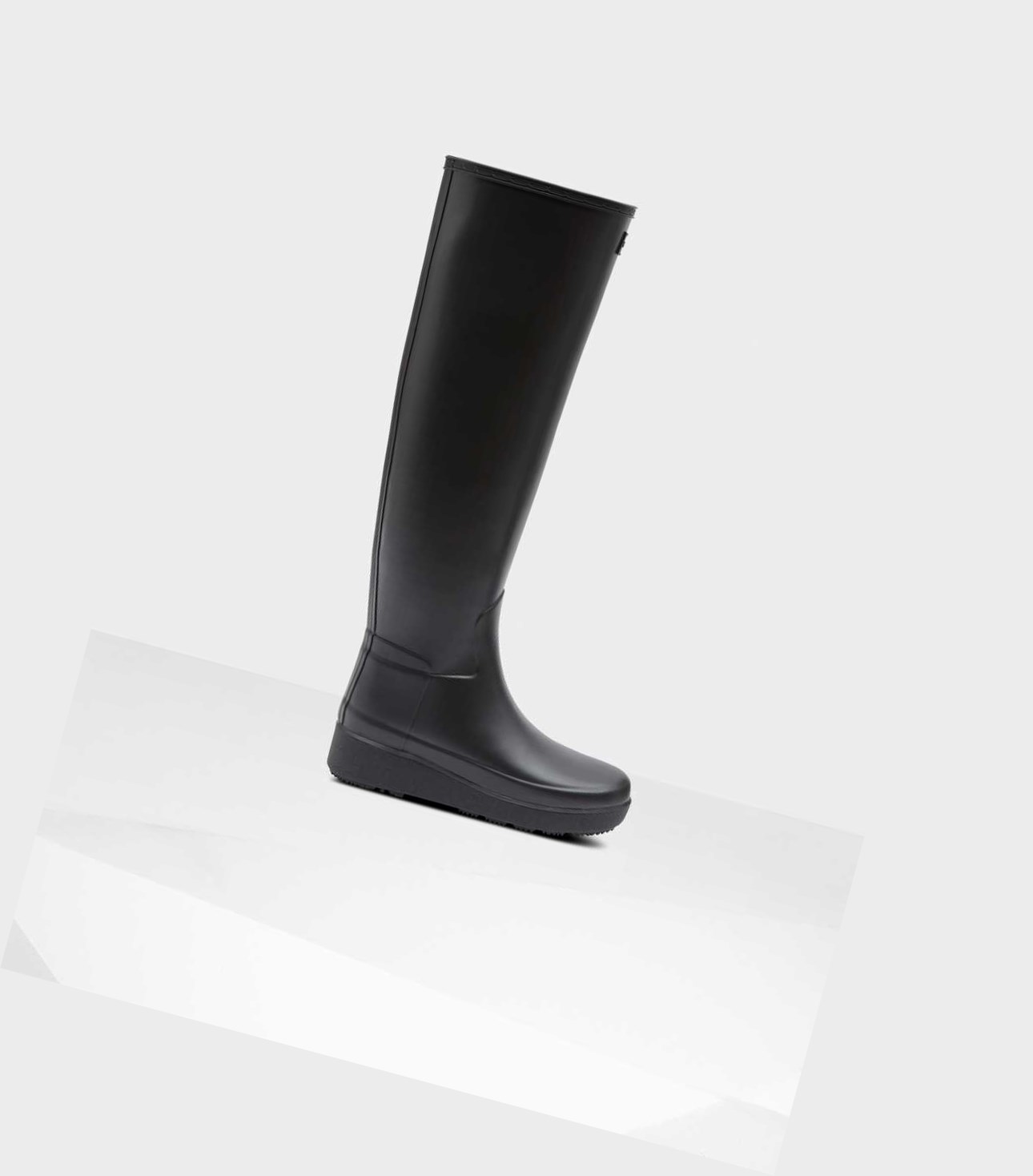 Knee-High Boots Donna Hunter Refined Slim Fit Creeper Nere | VOLIPS-310