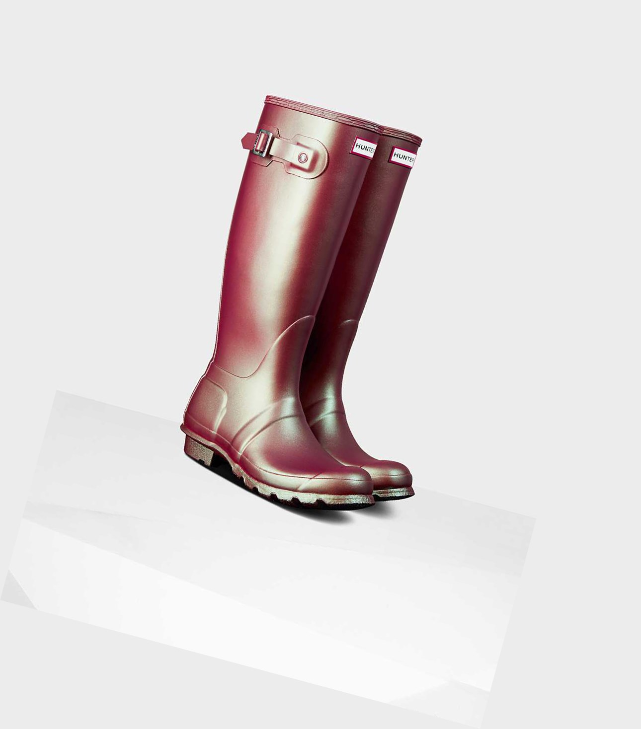 Stivali Alti Donna Hunter Original Nebula Wellington Rosa | UDETBH-821