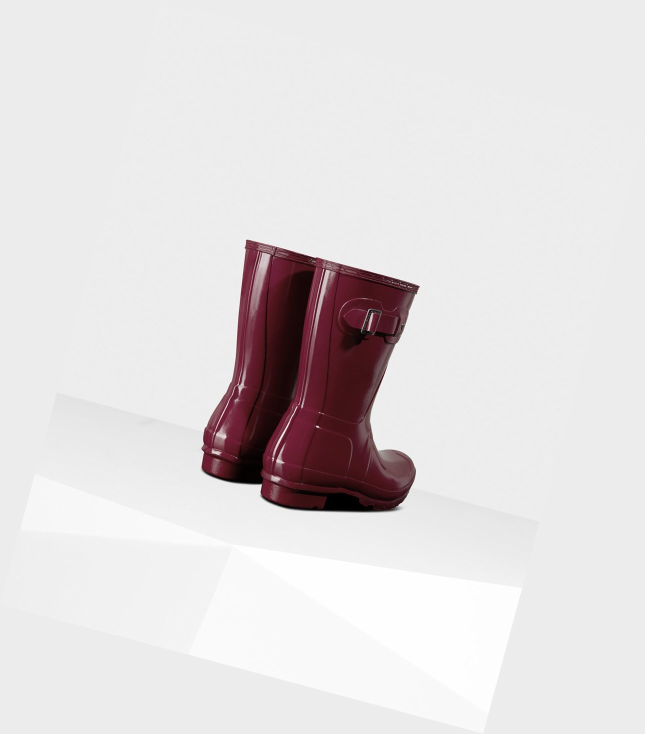 Stivali Corti Donna Hunter Original Gloss Bordeaux | IGXFLK-483